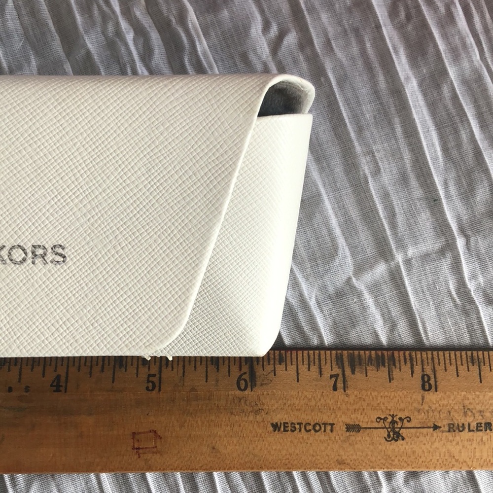 MICHAEL KORS white fold over snap sunglasses eyeglasses designer case - Picture 13 of 14